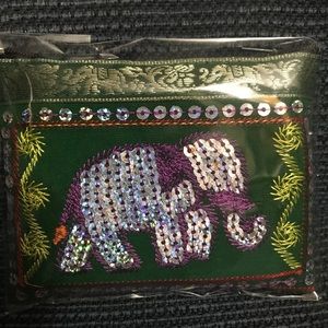 Cute Embroidered elephant COIN WALLET